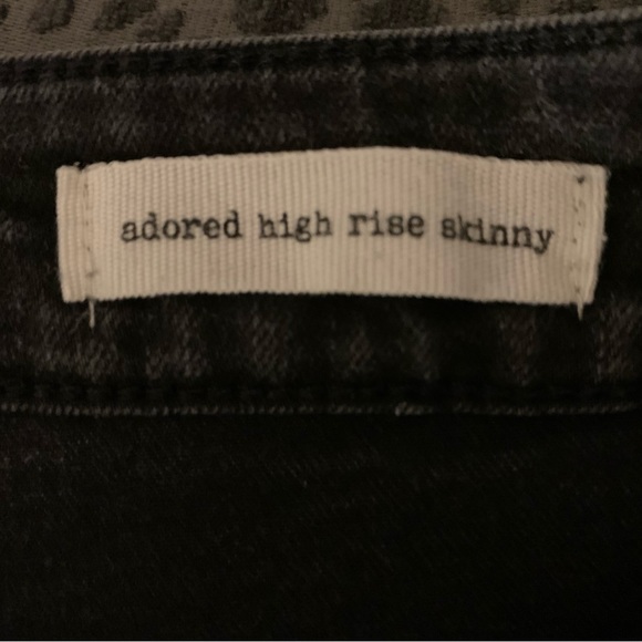 Jessica Simpson Adored H Rise Jeans, Good Condition, Faded Black,Cut Off Hems - Picture 5 of 10